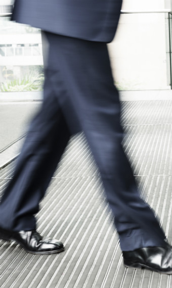 Man in a suit's legs